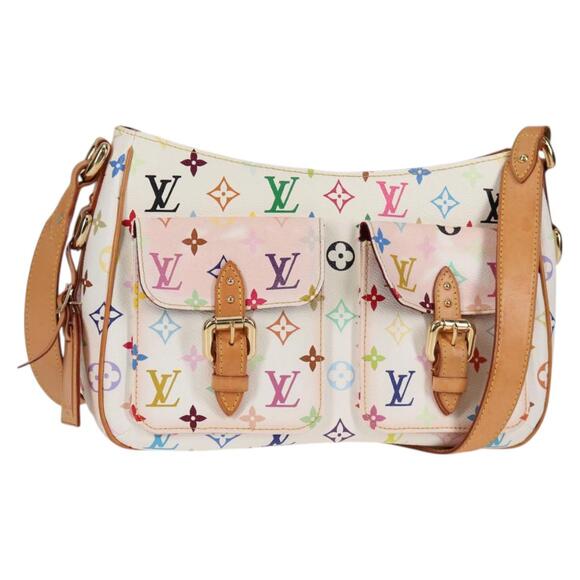 LOUIS VUITTON Monogram Multicolor Lodge GM Bag White M40051 - Picture 1 of 16